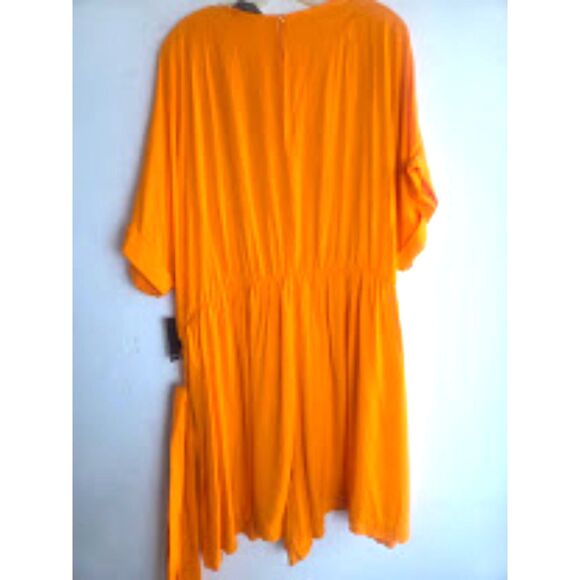 Eloquii Orange Wrap Jumpsuit - Picture 3 of 12